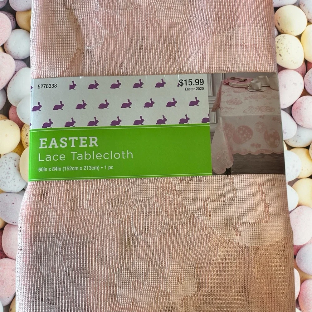 Easter Lace Tablecloth - Pink